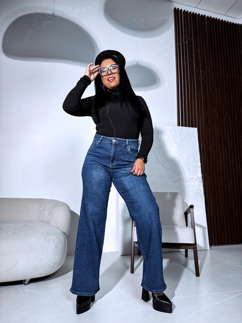 Jeans pants "GOOD LUCK DJ2518" - blue