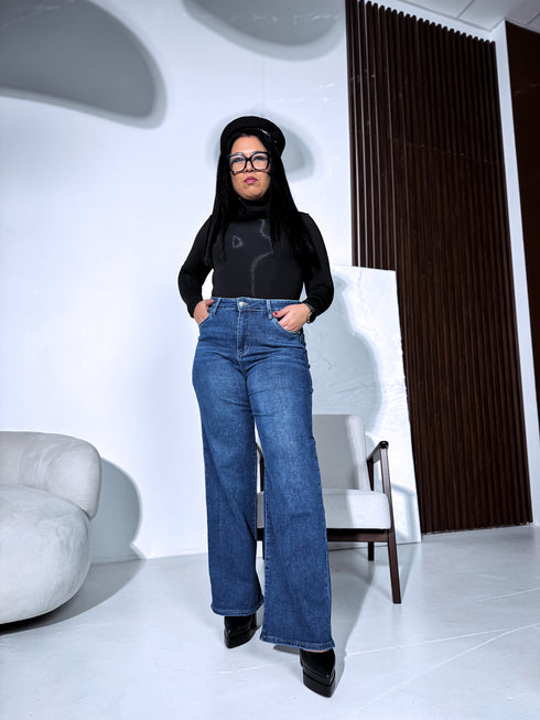 Jeans pants "GOOD LUCK DJ2518" - blue