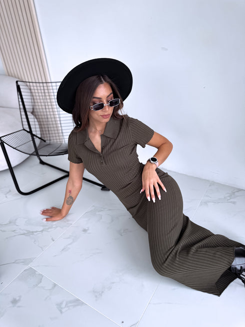 Elastīga kleita "SKINCARE VD1718" - HAKI