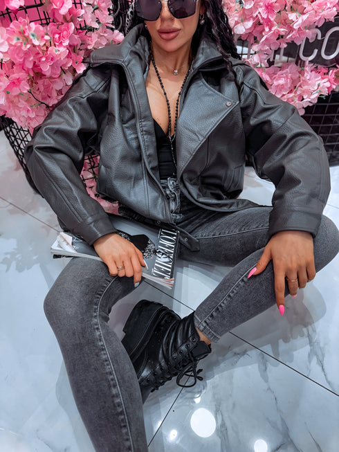 Куртка "SUGAR BAKERY 8817" - ТЕМНО-СЕРАЯ