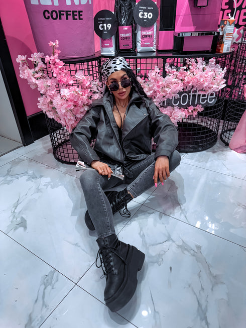 Куртка "SUGAR BAKERY 8817" - ТЕМНО-СЕРАЯ