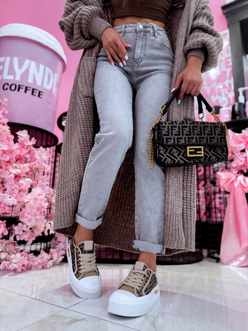 Sneakers "Juicy story A018" - CAPPUCCINO