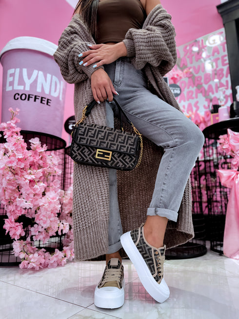 Sneakers "Juicy story A018" - CAPPUCCINO