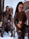 Long Sleeve Bodysuit "BASIC" - CHOCO