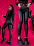 Black imitation leather trousers "WINTER BOOM" HM1005