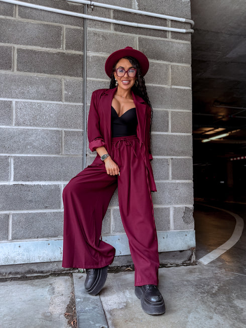 Pants "Excuse Me V58" - burgundy