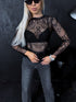 BLACK mesh top "NIANSE"