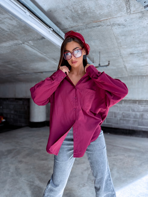 Shirt "COTTON" H8062 - BORDEAUX