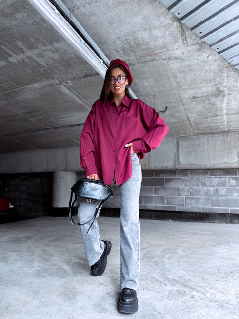 Shirt "COTTON" H8062 - BORDEAUX