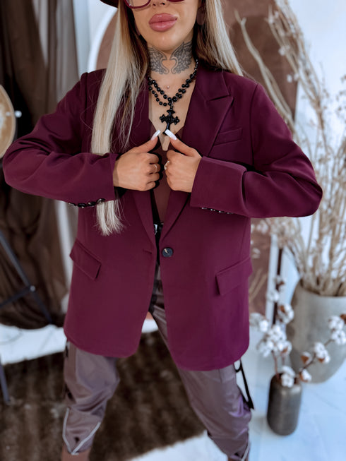 Жакет "BELLA" - БАКЛАЖАНОВО ФИОЛЕТОВЫЙ