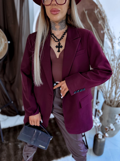 Жакет "BELLA" - БАКЛАЖАНОВО ФИОЛЕТОВЫЙ