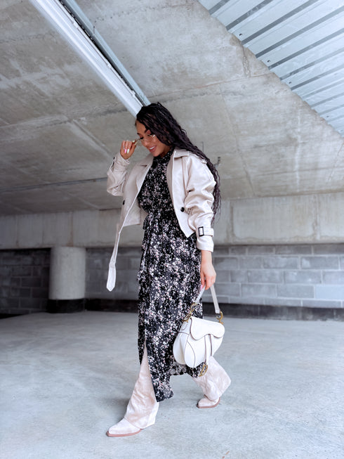 Куртка из искусственной кожи "MATCHA CV2139" - БЕЖЕВАЯ