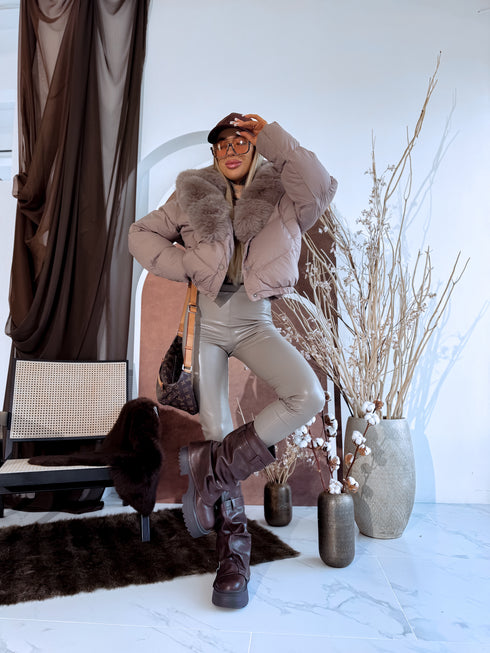 Puffy jacket "MARSS FC7611" - CAPPUCCINO