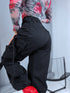 "CARGO VIBES" bikses K609 - MELNAS PRE-ORDER