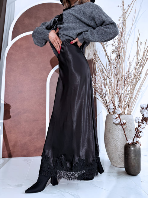 Atlasa, garie svārki "SUBSCRIBE J12185" - MELNI