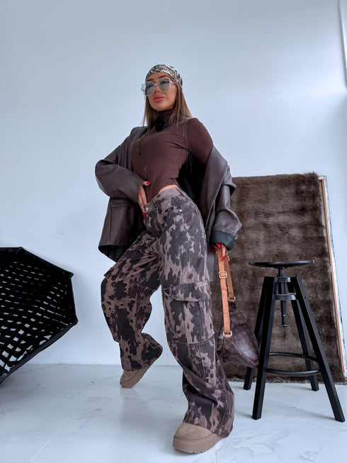 LUX džinsa bikses "CHEF P12030" - choco