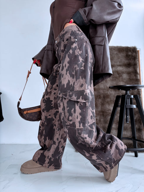 LUX džinsa bikses "CHEF P12030" - choco