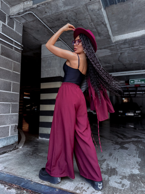 Pants "Excuse Me V58" - burgundy