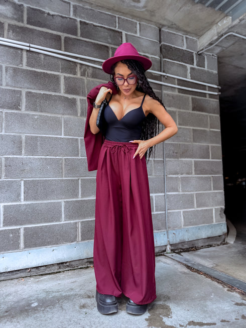 Pants "Excuse Me V58" - burgundy