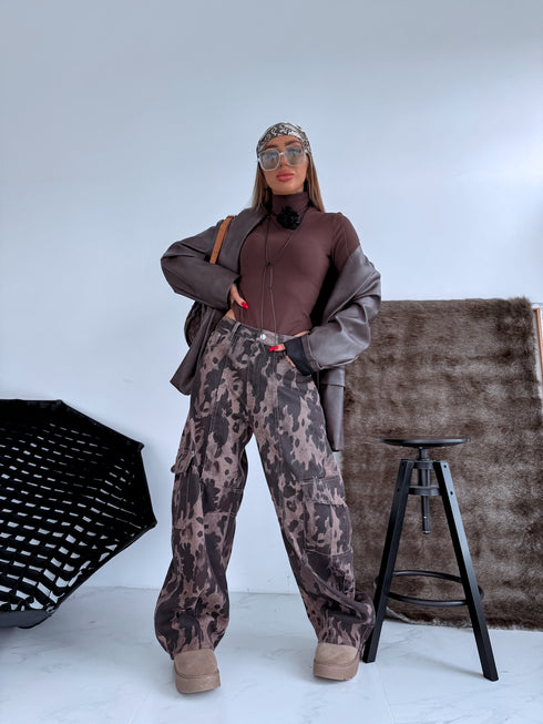 LUX džinsa bikses "CHEF P12030" - choco