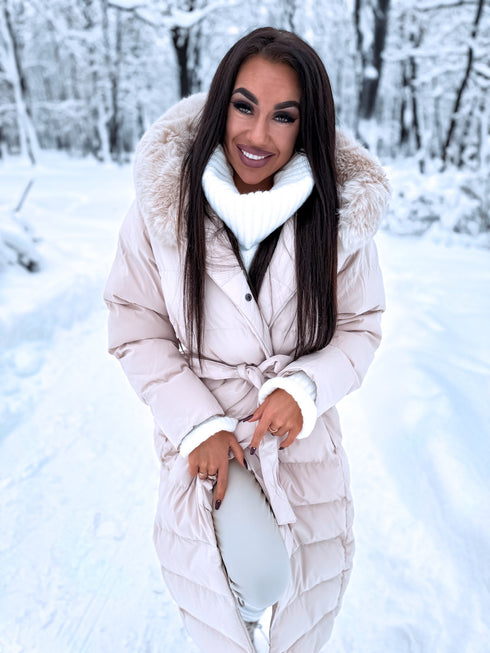 Ilga viršutinė striukė "CLIMATE ZONE" FC7529 - šviesiai smėlinė