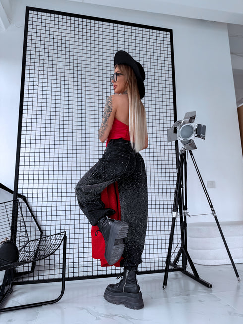 "SERAPHINE GLOW" 8705 jeans - DARK GREY PRE-ORDER