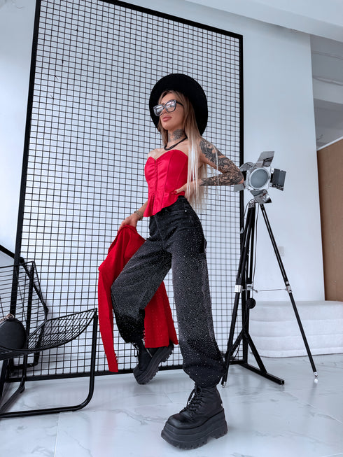 "SERAPHINE GLOW" 8705 jeans - DARK GREY PRE-ORDER