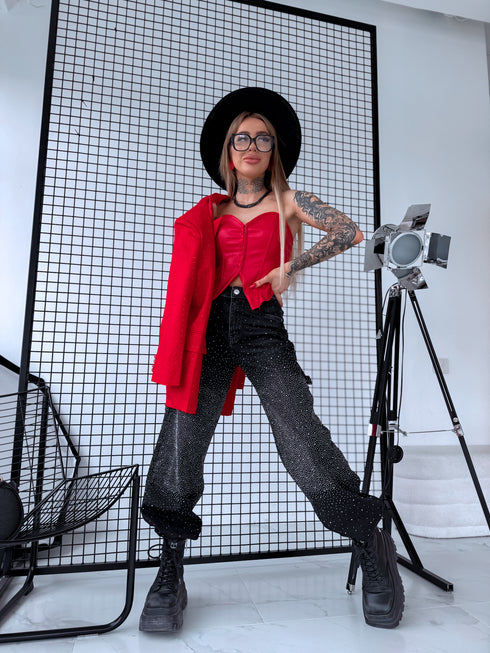 "SERAPHINE GLOW" 8705 jeans - DARK GREY PRE-ORDER