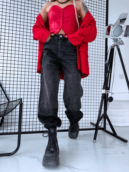 "SERAPHINE GLOW" 8705 jeans - DARK GREY PRE-ORDER