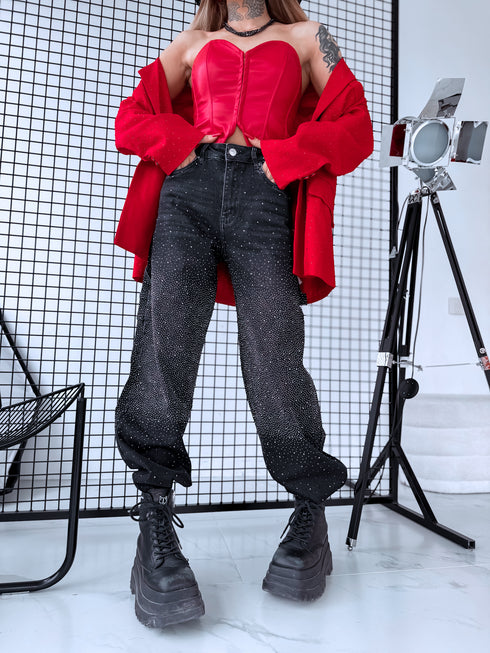 "SERAPHINE GLOW" 8705 jeans - DARK GREY PRE-ORDER