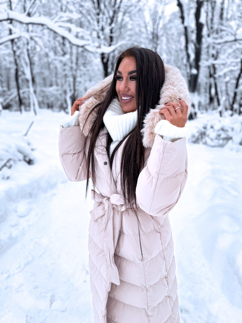 Ilga viršutinė striukė "CLIMATE ZONE" FC7529 - šviesiai smėlinė