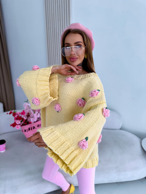 LUX džemperis "ENGLISH ROSES" C39079 - DZELTENS