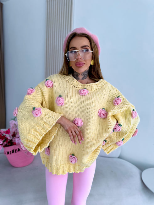 LUX džemperis "ENGLISH ROSES" C39079 - DZELTENS