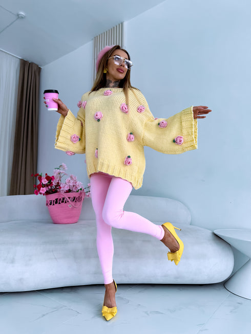 LUX džemperis "ENGLISH ROSES" C39079 - DZELTENS