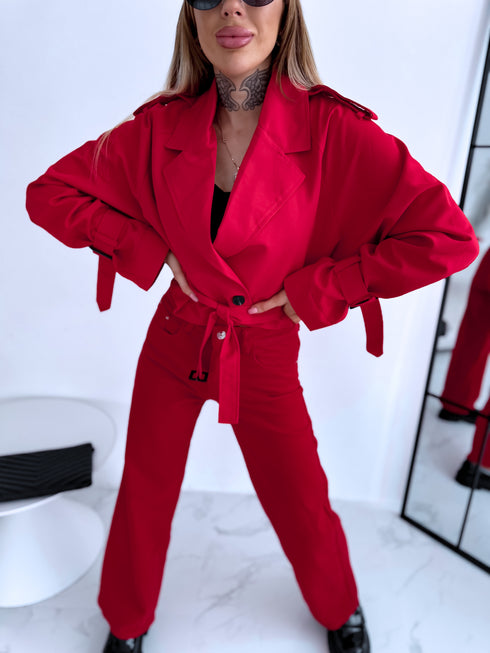 Trumpa viršutinė dalis "CASUAL EDIT" V2468 - RAUDONA