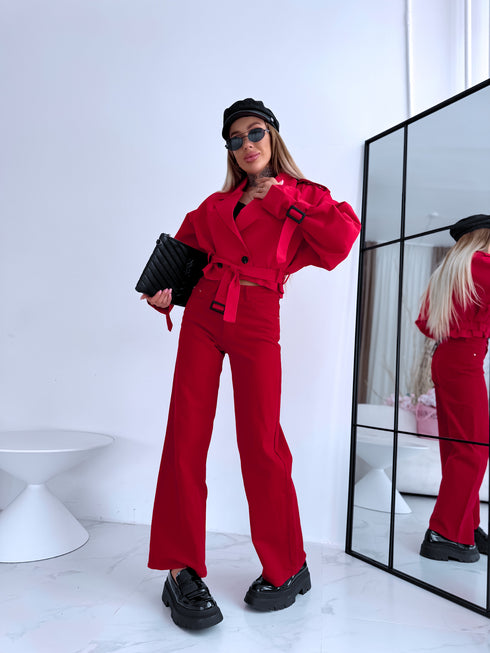 Trumpa viršutinė dalis "CASUAL EDIT" V2468 - RAUDONA