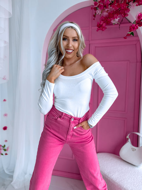 Long Sleeve Top "BENISSIMO 7734" - WHITE