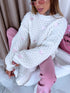 Knitted Sweater "CHOCOLATEY LOVE 245741" - Cream White