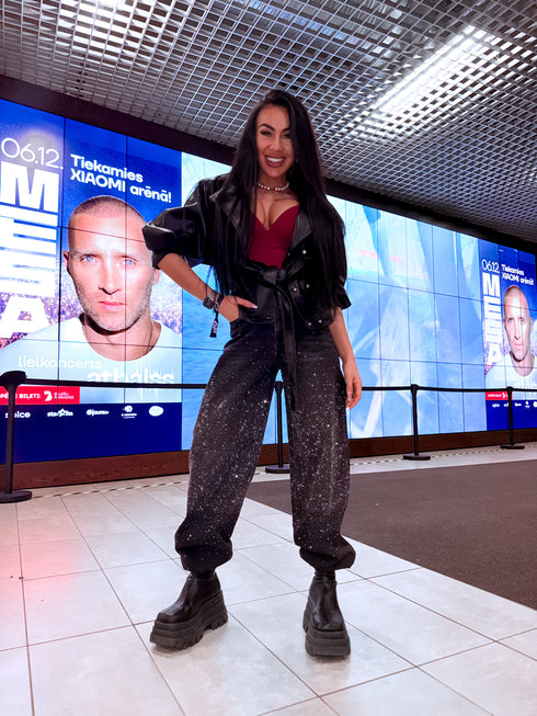 "SERAPHINE GLOW" 8705 jeans - DARK GREY PRE-ORDER