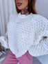 Knitted Sweater "CHOCOLATEY LOVE 245741" - Cream White