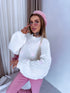 Knitted Sweater "CHOCOLATEY LOVE 245741" - Cream White