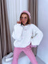 Knitted Sweater "CHOCOLATEY LOVE 245741" - Cream White