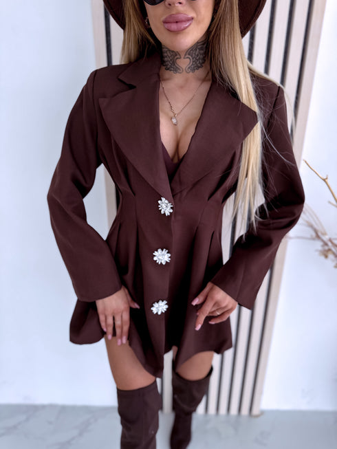 Žaketkleita "PARIS GLOW V10775" - CHOCO