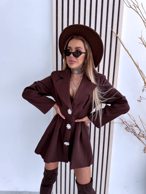 Žaketkleita "PARIS GLOW V10775" - CHOCO