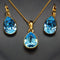 Komplekts "Kristāla Lāse (Aquamarine Blue)" ar Swarovski™ kristāliem