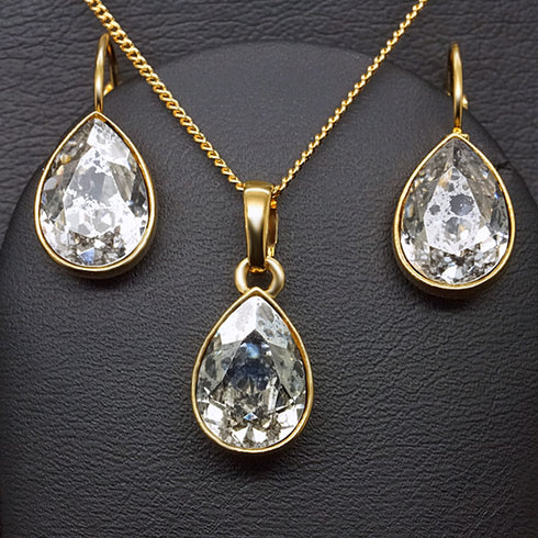 Komplekts "Kristāla Lāse (Silver Patina)" ar Swarovski™ kristāliem