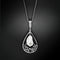 Silver Pendant "Baroque Drop" with White Swarovski™ Pearls