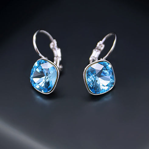 Auskari "Apžilbinošs Spīdums IV (Aquamarine Blue)" ar Swarovski™ kristāliem