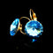 Auskari "Klaris II (Aquamarine Blue)" ar Swarovski™ kristāliem