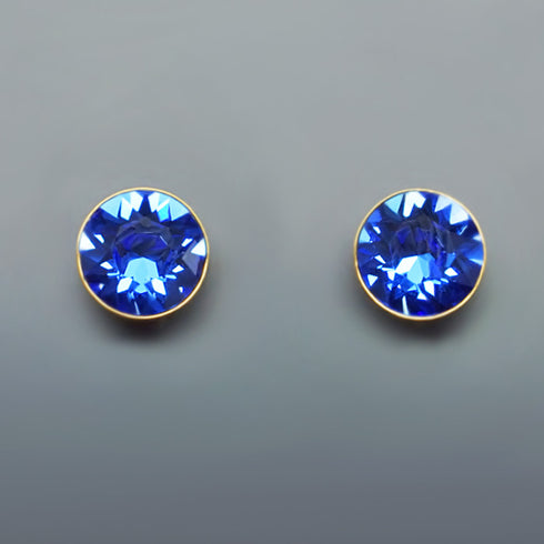 Auskari "Klasika (Sapphire)" ar Swarovski™ kristāliem